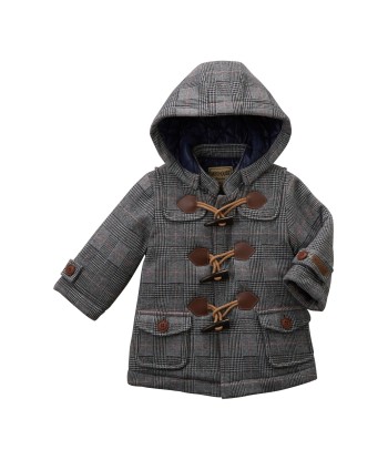 DUFFLE-COAT EN COTON GRIS les ligaments