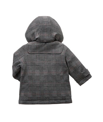 DUFFLE-COAT EN COTON GRIS les ligaments