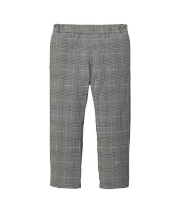 PANTALON EN COTON GRIS TARTAN la chaussure