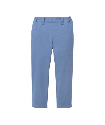 PANTALON EN COTON BLEU soldes