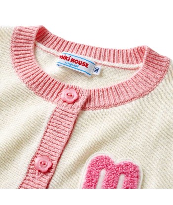 CARDIGAN EN COTON ROSE les ligaments