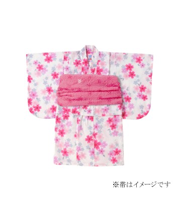 YUKATA FILLE EN COTON ROSE est présent 