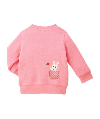 SWEATSHIRT ROSE BRODERIES USAKO pas cher 