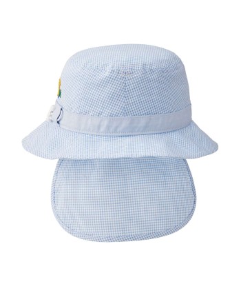 CHAPEAU VICHY BLEU AVEC UNE BRODERIE PUCCI chez Cornerstreet bien 