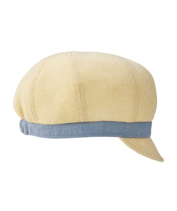 CASQUETTE BEIGE À RUBAN BLEU USAKO solde