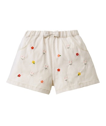 SHORT BLANC USAKO À FLEURS ROUGES s'inspire de l'anatomie humaine