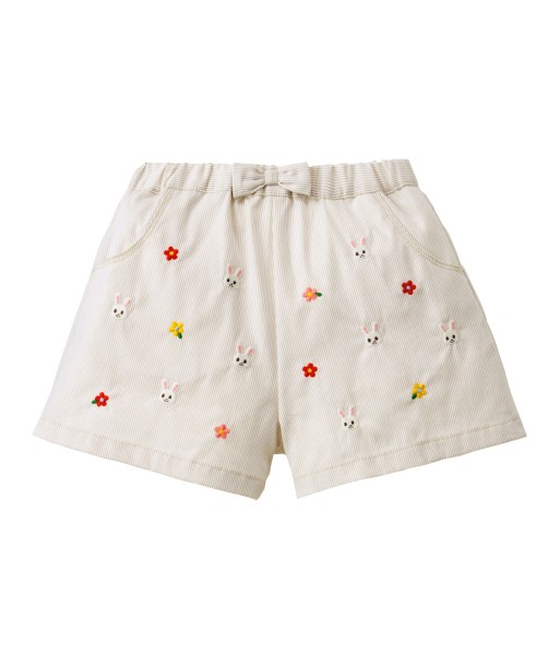 SHORT BLANC USAKO À FLEURS ROUGES s'inspire de l'anatomie humaine