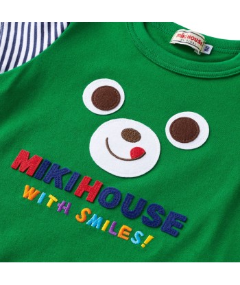 T-SHIRT VERT MIKI HOUSE WITH SMILES Véritable concentré