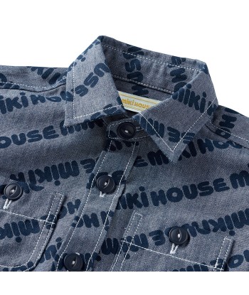 CHEMISE BLEU JEAN IMPRIMÉ MIKI HOUSE pas cheres