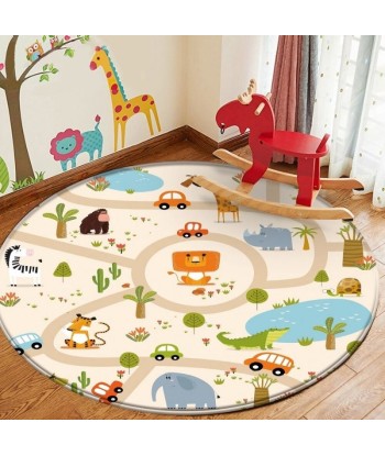 Tapis rond chambre garçon Paris Déstockage Promo