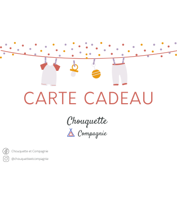 Carte cadeau Chouquette et Compagnie - Montant au choix en stock