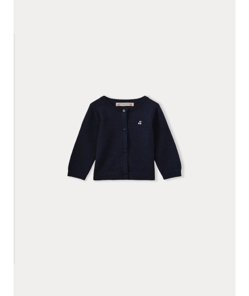 Strickjacke für Babys, Marineblau français