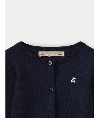 Strickjacke für Babys, Marineblau français