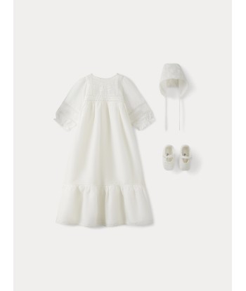 Taufkleid aus Seide für Babys in Milchweiß Profitez des Offres !