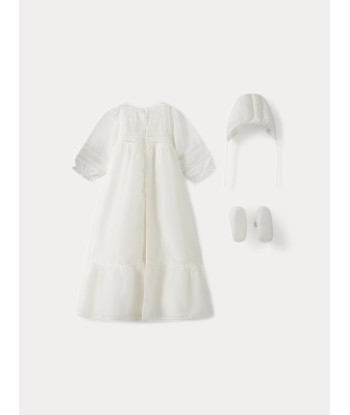 Taufkleid aus Seide für Babys in Milchweiß Profitez des Offres !