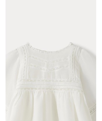 Taufkleid aus Seide für Babys in Milchweiß Profitez des Offres !