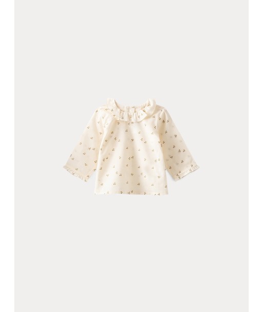 Bedruckte Voile-Bluse für Babys in Gold en stock