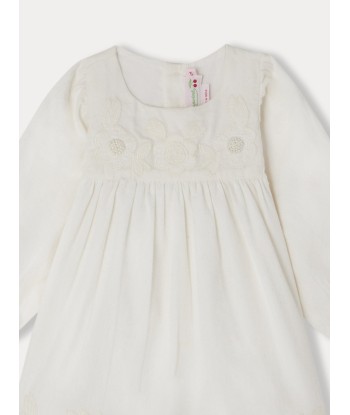 Theis dress in cotton voile with embroidery français