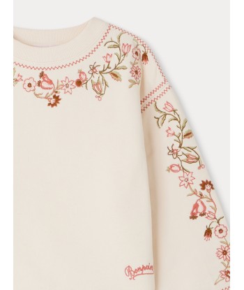 Dolores-Sweatshirt mit Blumenstickerei pas cher