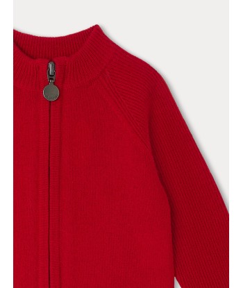 Thylio roter Wollcardigan Vous souhaitez 