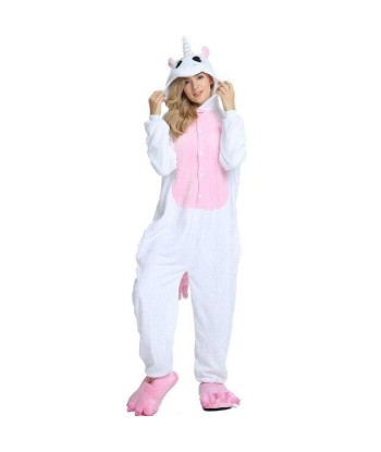 Pyjama Licorne Femme  BLANC & ROSE Profitez des Offres !