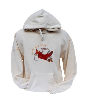 Sweat-shirt écru - Broderie "Let's get cozy" votre restaurant rapide dans 