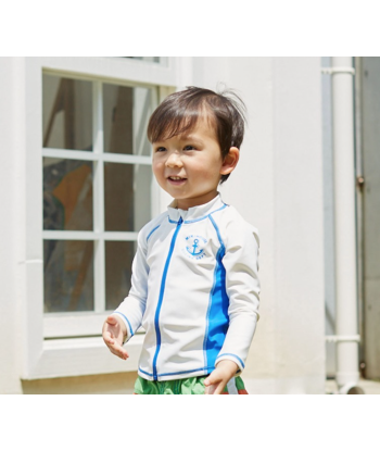 VESTE ANTI UV AQUATIQUE BLEUE & BLANCHE Les magasins à Paris et en Île-de-France