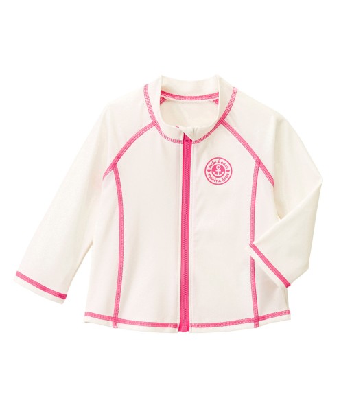 VESTE ANTI UV AQUATIQUE BLANCHE & ROSE solde