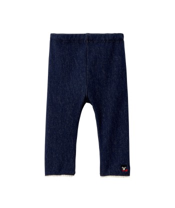 LEGGING EN COTON BLEU INDIGO de pas cher