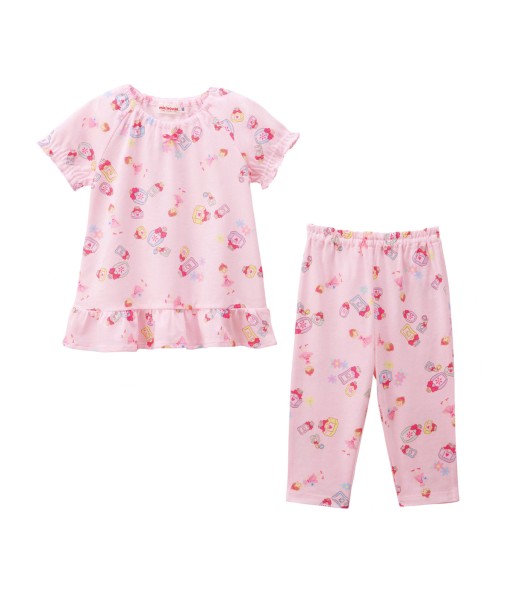 PYJAMA ROSE MOTIFS PARFUM brillant des détails fins