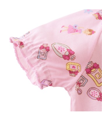 PYJAMA ROSE MOTIFS PARFUM brillant des détails fins