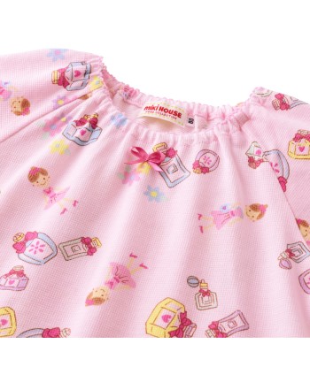 PYJAMA ROSE MOTIFS PARFUM brillant des détails fins