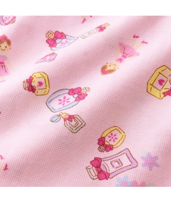 PYJAMA ROSE MOTIFS PARFUM brillant des détails fins